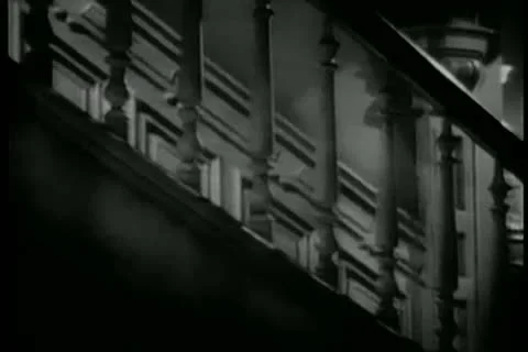 Panning empty staircase in house Stock Footage 11346740