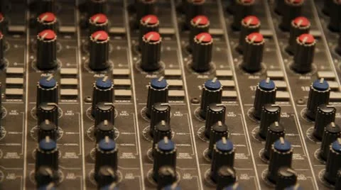 Panning Field of Mixing knobs Video stock 10925591