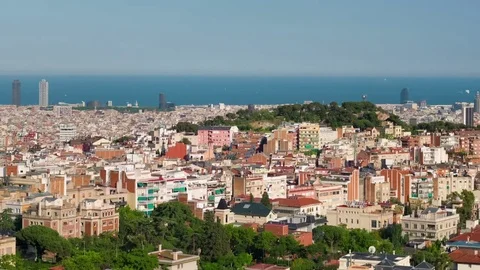Panning to left timelapse of Barcelona Stock Footage 74380394