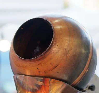 Panning machine for Caramelized Hazelnut Foto stock