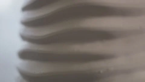 Panning macro footage of a surface of a ceramic vase Vídeo Stock 232293575