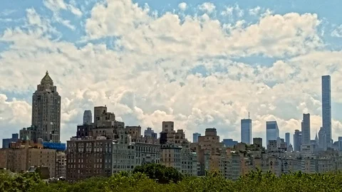 Panning Manhattan Skyline Stock Footage 111931802
