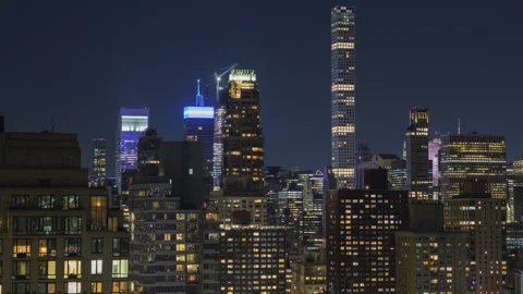 Panning Manhattan Skyline Timelapse (Two of Five) Stock Footage 257582054