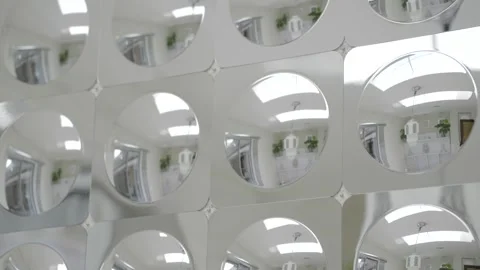 Panning mirror op art  Stock Footage 313908966