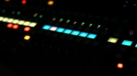 Panning Mixing Board Lights Stock-Footage 61250631