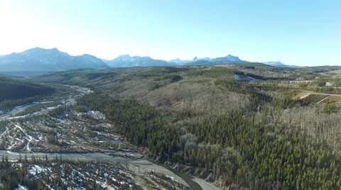 Panning from mountains to foothills. Video stock 64666085