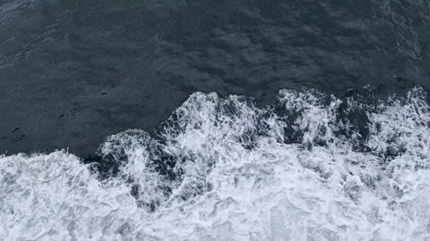 Panning Ocean Waves Crashing in Slow Motion Stock Footage 168905943