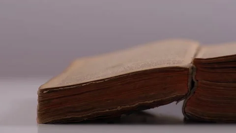 Panning of a Old Bible Video stock 130525180