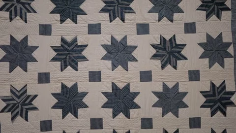 Panning old quilt Stock-Footage 347240737