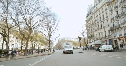 Panning over  50 Boulevard Voltaire with bataclan Theater Stock Footage 60207287