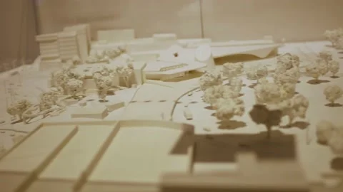 Panning over paper architect 3D planning layout Vídeos de archivo 210874136