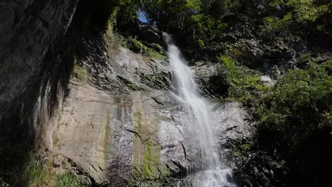 Panning over Waterfall Stock Footage 119153025