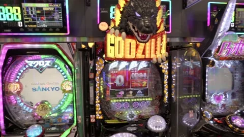 Panning pachinko games Stock Footage 230113259