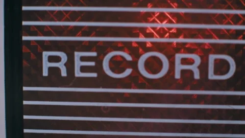 Panning Record Light Flashing Red Display Stock Footage 320586908