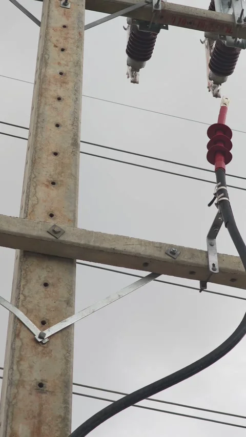 Panning right video of high voltage underground cables transitioning. Stock Footage 339022360