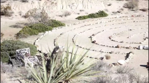 Panning A Rock Labyrinth In The Desert Stock Footage 50614902
