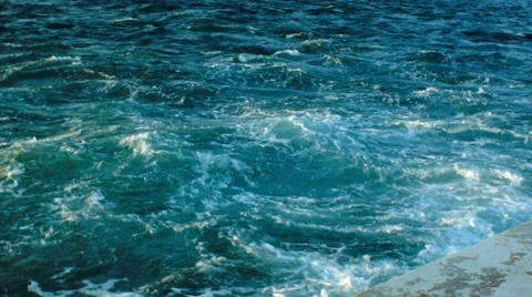 Panning up from the sea to Bosphorus Stockbeeldmateriaal 52627038