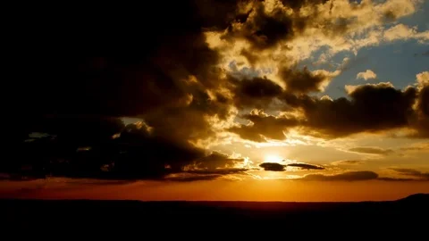 Panning shot of Beautiful sunset, view at Khao Kho, Phetchabun, Thailand Stock Footage 69933502