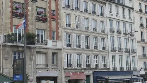 A panning shot of the classic architecture in Paris. Stock Footage 278919672