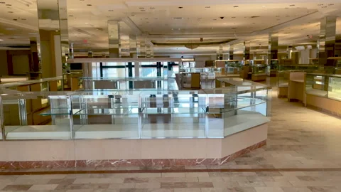 Panning shot of a closed store Stock Footage 168763997