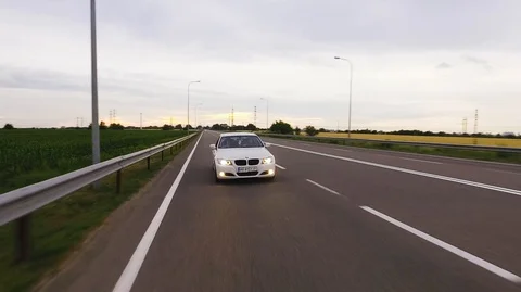 Panning Shot Of A Custom Bmw e90 Stock Footage 91662519