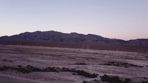 Panning shot desert with mountain Stock Footage 81574929