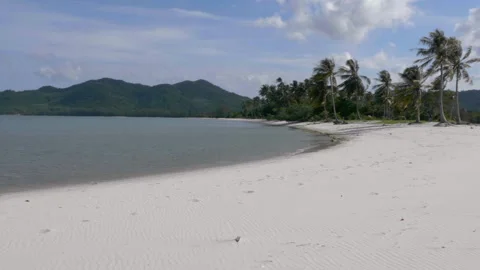 Panning shot of empty beach 4k 스톡 동영상 235866132
