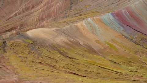 Panning shot of idyllic mountain range against cloudy sky, scenic view of Stock Footage 128850333