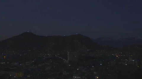 Panning shot of Kabul at night Vidéo 45244289