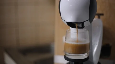 Panning Shot Of Making Cappuccino Stock-Footage 101924785
