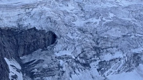 Panning shot of mountain glacier Video stock 112354612