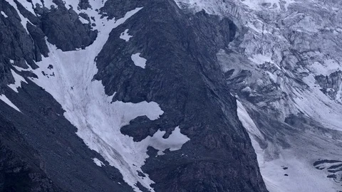 Panning shot of mountain glacier Stock-Footage 112387945