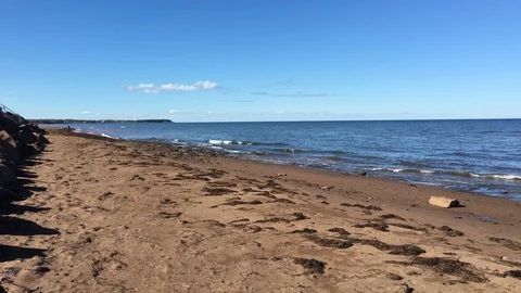 Panning Shot of Ocean Stock Footage 90070661