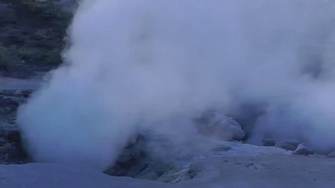 Panning Shot of Red Spouter (Earthquake's Offspring) Stock Footage 73724339