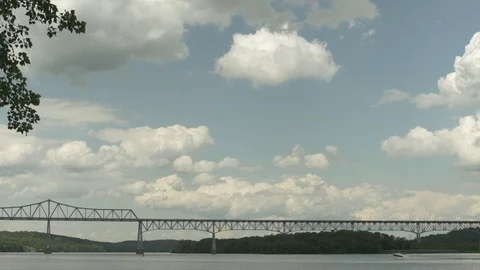 Panning Shot of Rip Van Winkle Bridge Stock Footage 77469855