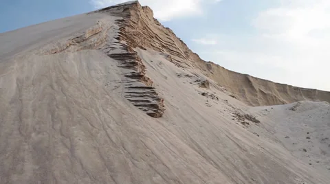 Panning shot of a sand hill Stock Footage 39859936