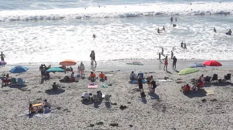 Panning shot of Solana beach. 스톡 동영상 68037238