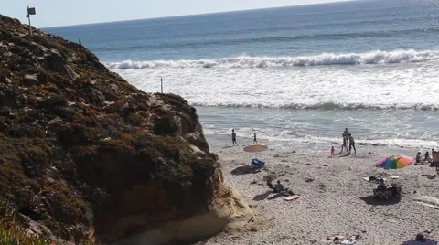 Panning shot of Solana beach. Stock Footage