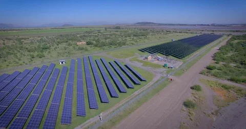 Panning shot of solar panel Stock Footage 110712375