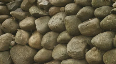 Panning shot of stone wall Stock-Footage 43190564