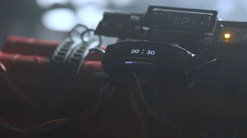 Panning Shot of a Time Bomb With a Timer Countdown Stock Footage 90712112