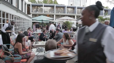 Panning shot at wedding reception Stock Footage 46063425