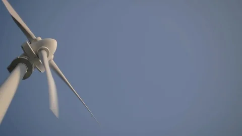 Panning shot of a windmill into the frame Stock Footage 85557478