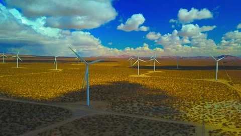 Panning shot of Windmills from left to right 스톡 동영상 86585983