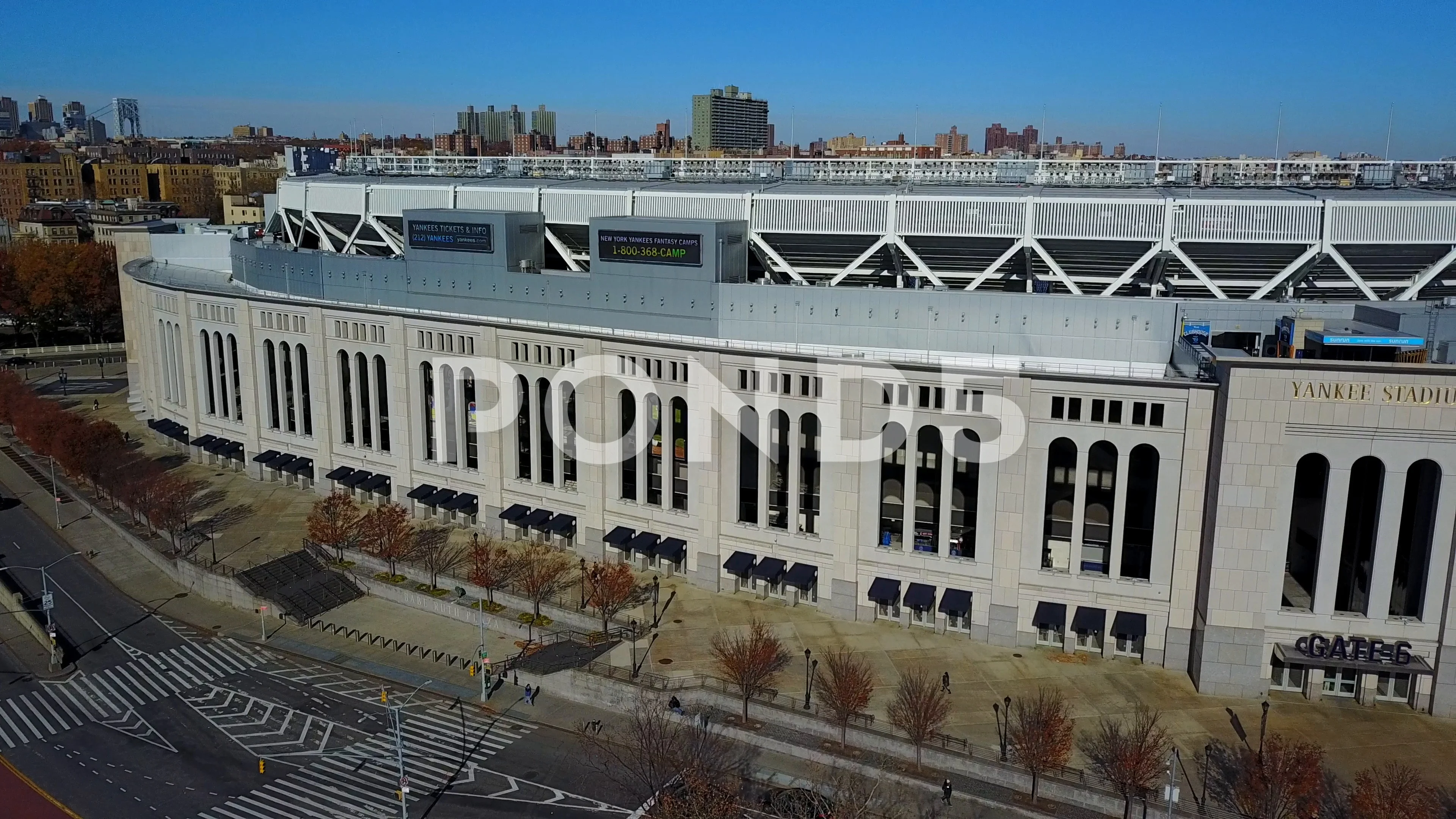 Side View of Yankee Stadium Entrance - D, Stock Video