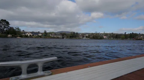 Panning Slider Shot in Killaloe County Clare Wide angle 2 Stock Footage 37434593
