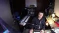 Panning studio time lapse of a musician at work HD Footage