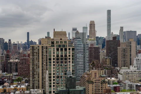 Panning Sunset Cityscape Timelapse Stock Footage 130564364