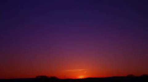 Panning up to sunset in countryside Stock Footage 48896605