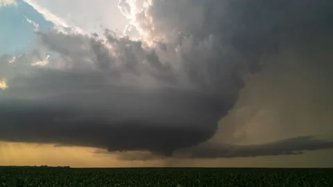 Panning Supercell Stock Footage 219720791
